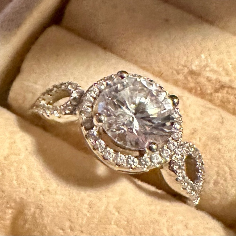 Elegant Silver Faux Diamond Ring